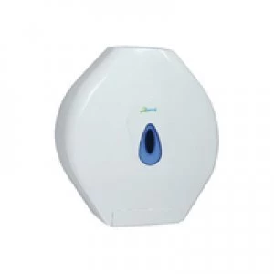 image of 2Work Standard White Jumbo Toilet Roll Dispenser DS925E