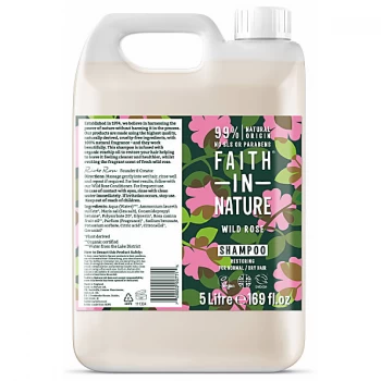 Image of Faith in Nature Wild Rose Shampoo - 5L