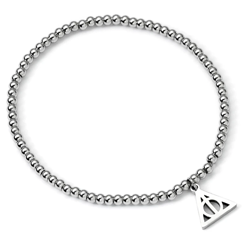 Image of Harry Potter Stainless Steel Deathly Hallows Ball Bead Bracelet