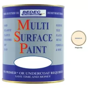 image of Bedec Multi Surface Paint - Gloss - Magnolia - 250ml - Magnolia