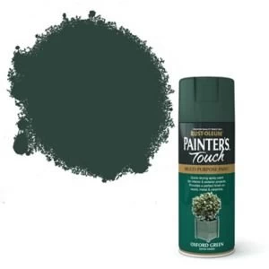 image of Rust-Oleum Painter's touch Oxford green Satin Multi-surface Decorative spray Paint 400ml