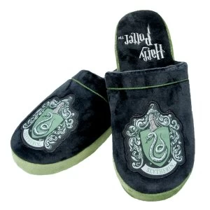 Harry Potter Mule Slippers Black & Green Adult Large UK Size 8-10