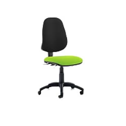 Image of Dynamic Independent Seat & Back Task Operator Chair Without Arms Eclipse Plus III Black Back, Myrrh Green Seat High Back