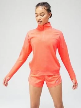 image of Nike Air Running Mid Layer Zip Top - Mango Size M Women