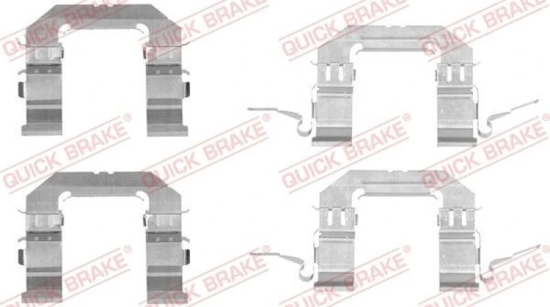 Image of QUICK BRAKE Brake pad fitting kit QUICK BRAKE 109-1722