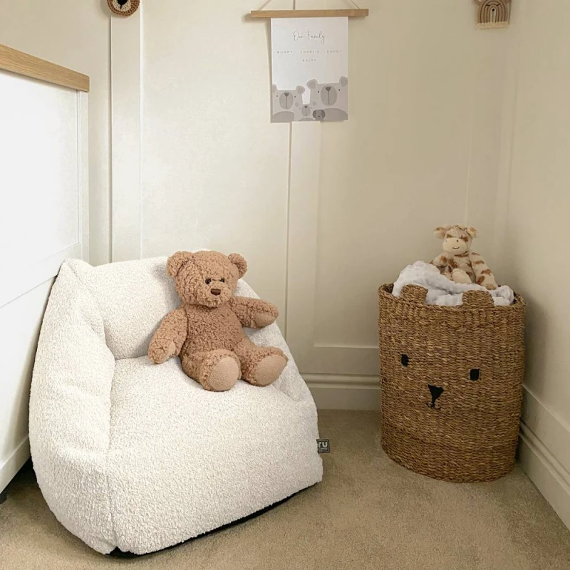 Image of rucomfy Beanbags rucomfy Kids Snuggle Chair - Oat, Cream 004-KSNCH-OAT
