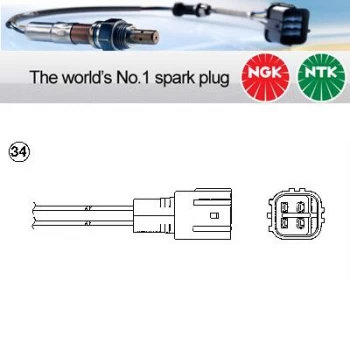 Image of 1x NGK NTK Oxygen O2 Lambda Sensor OZA448-E47 OZA448E47 (0228)