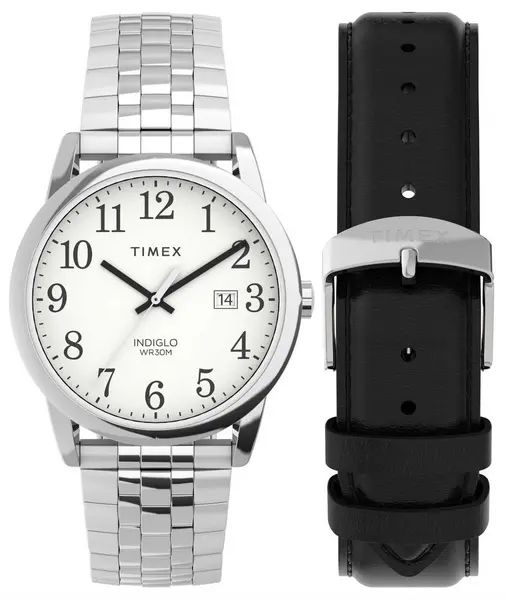 image of Timex TWG063200 Mens Easy Reader Box Set (38mm) White Dial Watch