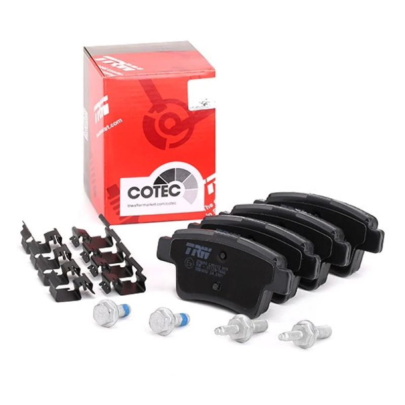 Image of TRW GDB1692 Brake pad set not prepared for wear warning indicator, with accessories, with brake caliper screws Brake Pad Set,disc brake (402)
