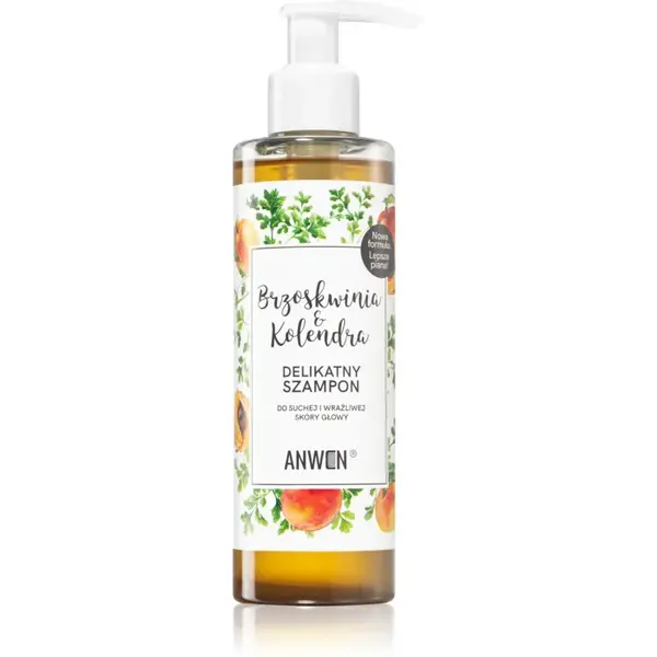 image of Anwen Peach & Coriander Soothing Shampoo 200ml