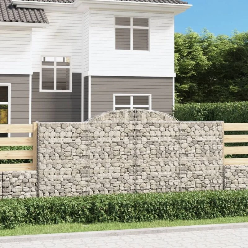 Image of VIDAXL Arched Gabion Basket 300x50x140/160cm Galvanised Iron Vidaxl 8720845651800