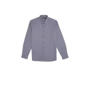 Image of French Connection End On End Long Sleeve Shirt - Grey