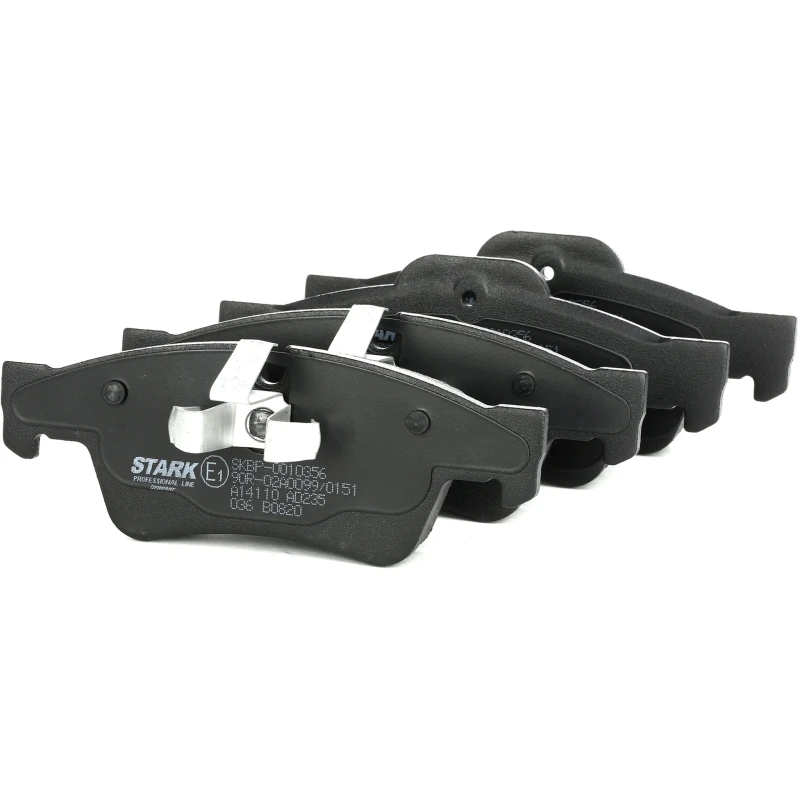 Image of STARK SKBP-0010356 Brake pad set Rear Axle, excl. wear warning contact, with piston clip Brake Pad Set,disc brake (402)