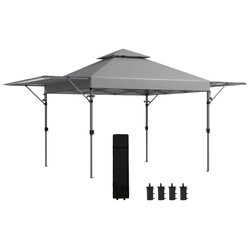 Image of Outsunny 5 X 3(m) Pop Up Gazebo, Grey 84C-503V00GY
