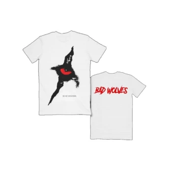 Image of Bad Wolves - Dear Monsters Eye & Logo Unisex Large T-Shirt - White
