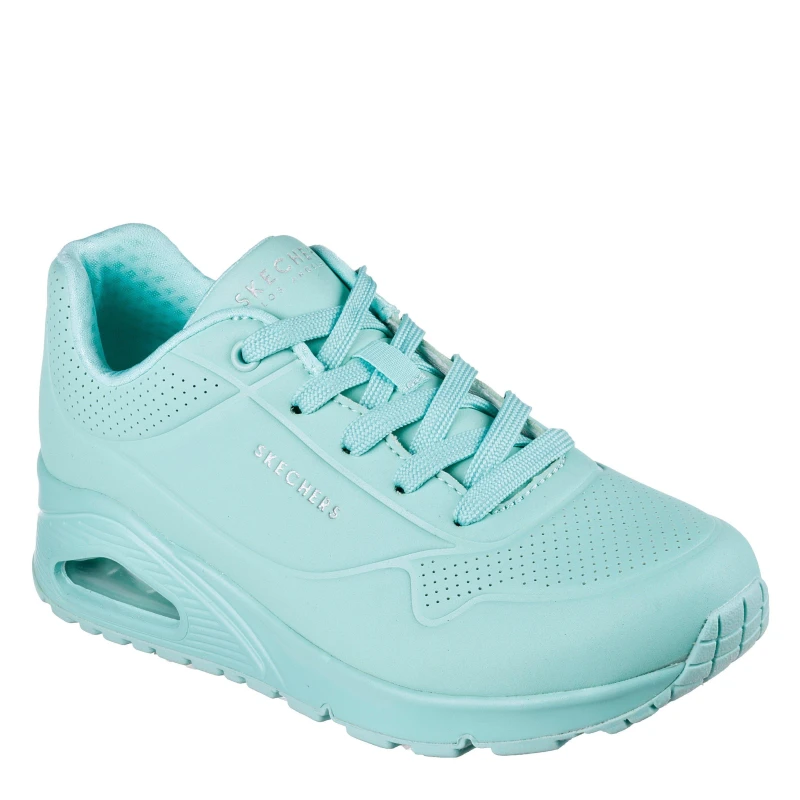 Image of Skechers Womens Low Top Classic Trainers Mint female 3 (36)