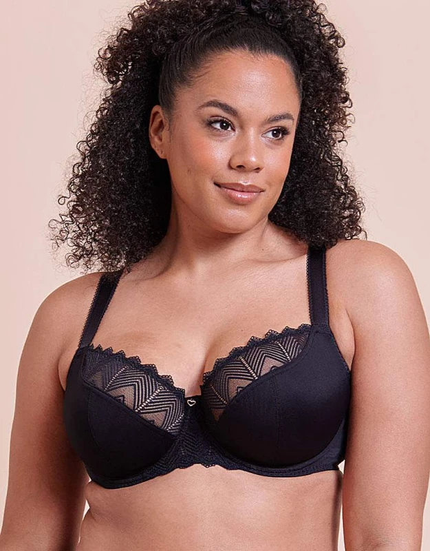 Image of Curvy Kate Curvy Kate Wild One Balcony Bra Black - Curvy Kate - Size: 34DD Black Female 34DD MO52712