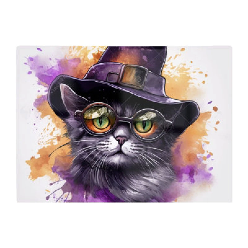 Image of Warren Reed Designer Splashart Longhaired Witches Cat Chopping Board