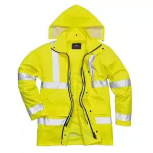 image of Portwest Mens Hi-Vis 4-In-1 Traffic Jacket (M) (Yellow) - Yellow