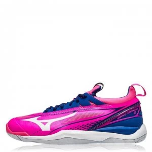 Image of Mizuno Wave NB Womens Netball Shoes - Pink Glo/White/