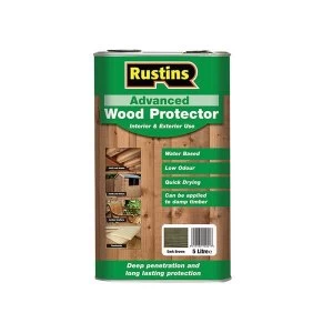 Image of Rustins Quick Dry Advanced Wood Protector Dark Brown 5 litre