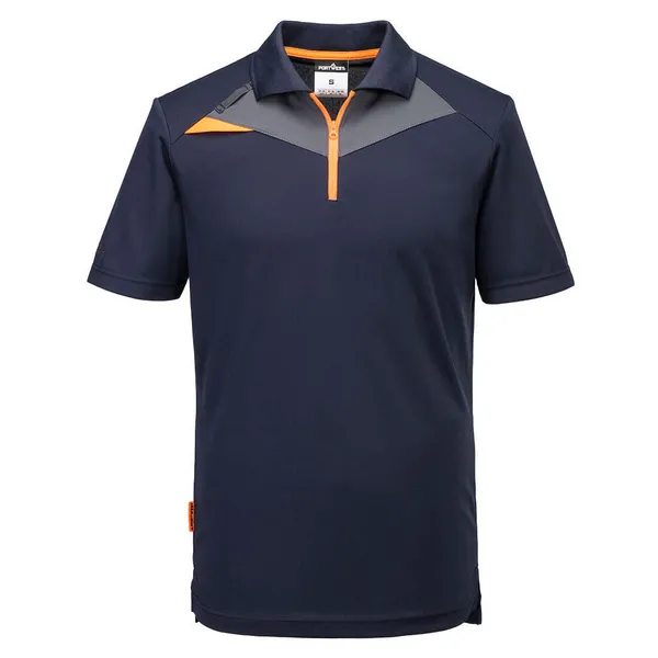 Image of Portwest DX4 Short Sleeve Polo Shirt DX410DNRXL Colour: Dark Navy
