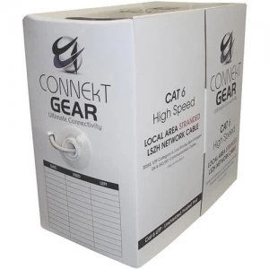 Image of CONNEkT Gear 305m CAT6 UTP Stranded LS0H Network Cable Drum - 24AWG - Grey