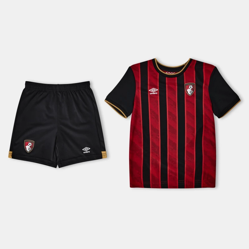 Image of Castore Kids Bournmouh Home Football Shirt 2025 2026 Kids Red/Caviar unisex 2-3 Yrs