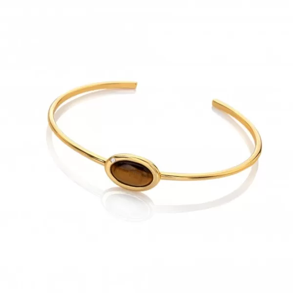 Image of Horizontal Oval Tigers Eye Bracelet DC183