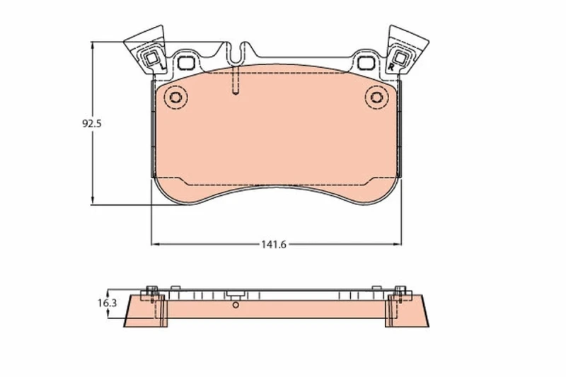 Image of Brake pad set TRW GDB2229