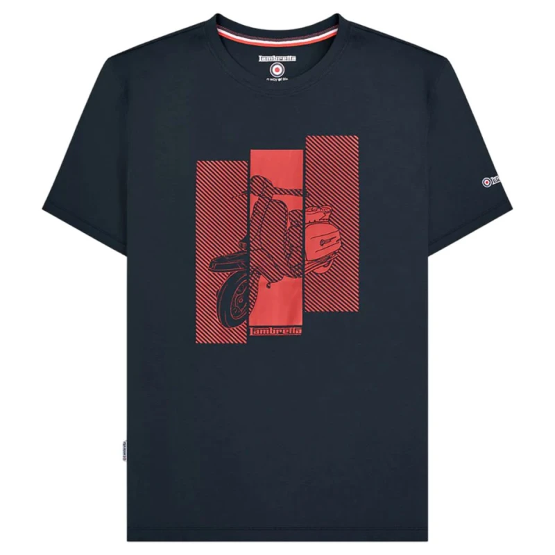 Image of Lambretta Lambretta Men Scooter T-Shirt in Navy Size: Small Navy S Male 5063852162109