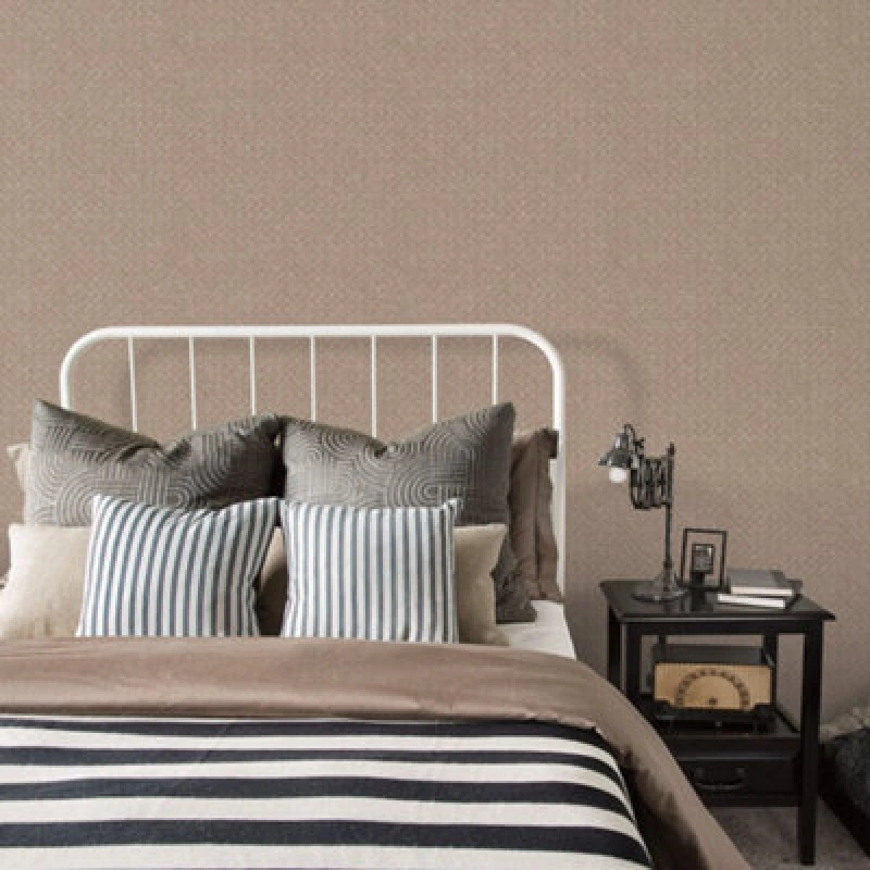 Image of Galerie Nostalgie Bronze Brown Diamond Plate Smooth Wallpaper