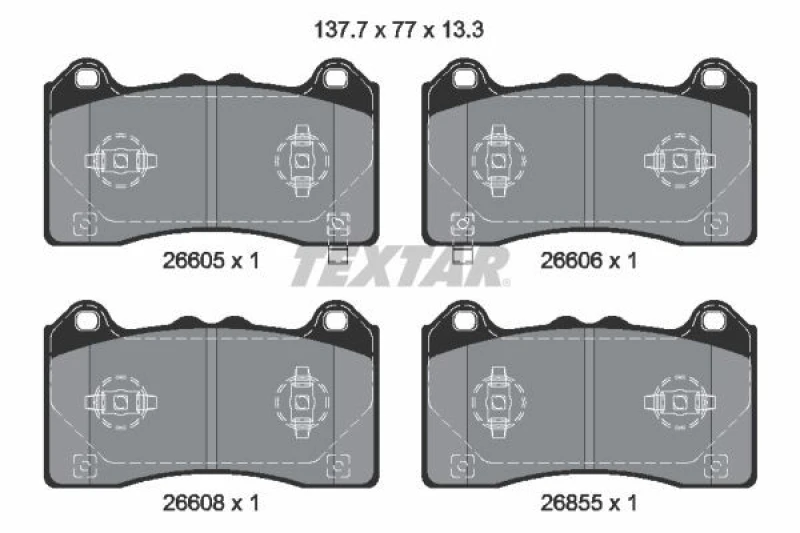 Image of Brake pad set TEXTAR 2660501