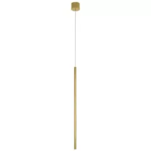 image of Netlighting Merano Albuquerque Slim Pendant Ceiling Light Brass Gold Aluminium L