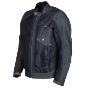 image of Helstons Colt Air Canvas Denim Mesh Blue Jacket M