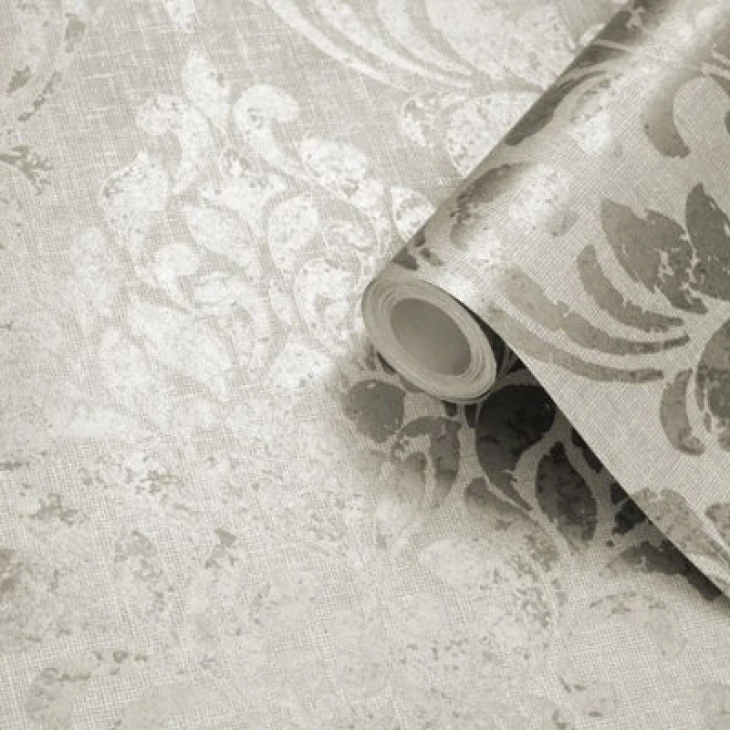 Image of Darcy James Collection Eleanor Damask Wallpaper Cream Muriva 173514
