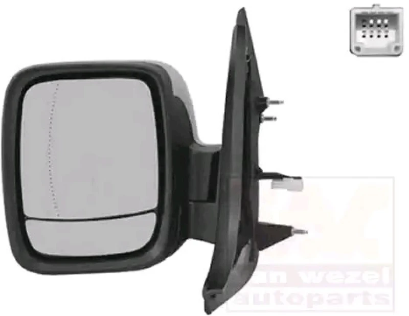 Image of VAN WEZEL 3891817 Wing mirror * HAGUS * Left, Heatable, primed Outside Mirror (50)