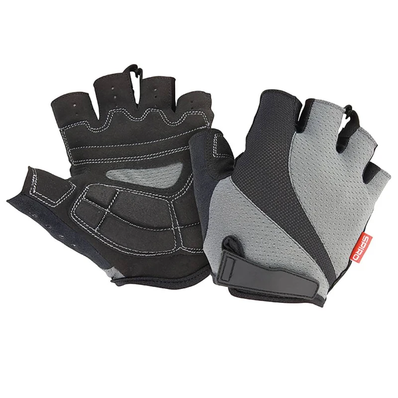 Image of Spiro Mens Short Sports Cycling Gloves in Light Grey Size: Small Light Grey Male S