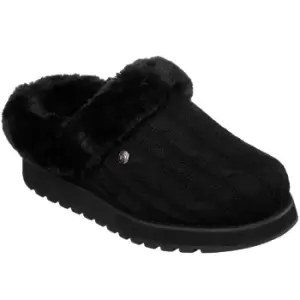 image of Skechers Womens Keepsakes Knit Ice Angel Fluffy Trim Mule Slippers UK Size 5 (EU 38, US 8)