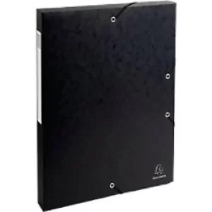 Image of Exacompta Filing Box 50301E A4 Black Glossy Card 25 x 33cm Pack of 8