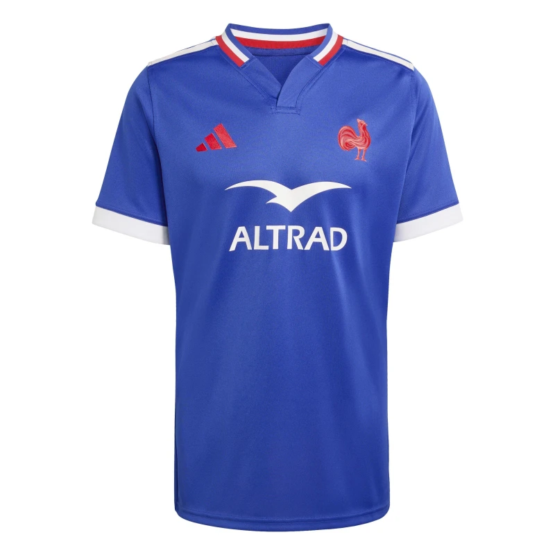 Image of adidas France Rugby Home Shirt 2026 Mens Semi L Blue male S