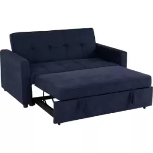 image of Seconique - Astoria Sofa Bed in Navy Blue Fabric Contemporary and minimalist