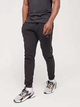 Image of adidas Train Motion Pack Doubleknit Open Joggers - Black, Size S, Men
