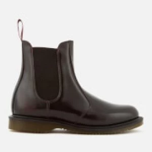 Image of Dr. Martens Womens Flora Arcadia Leather Leather Chelsea Boots - Cherry Red - UK 6
