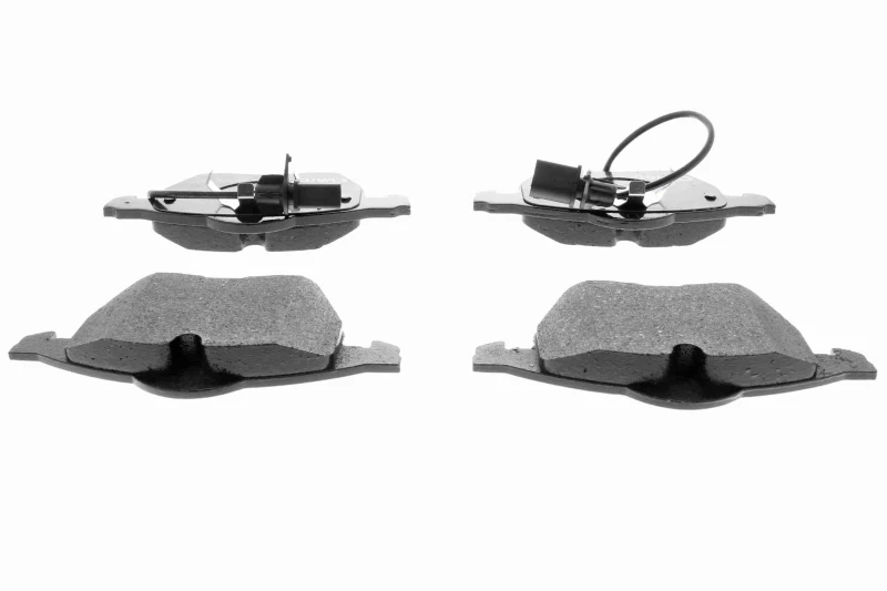 Image of VAICO V10-8146 Brake pad set Front Axle, incl. wear warning contact, Q+, original equipment manufacturer quality Brake Pad Set,disc brake (402)
