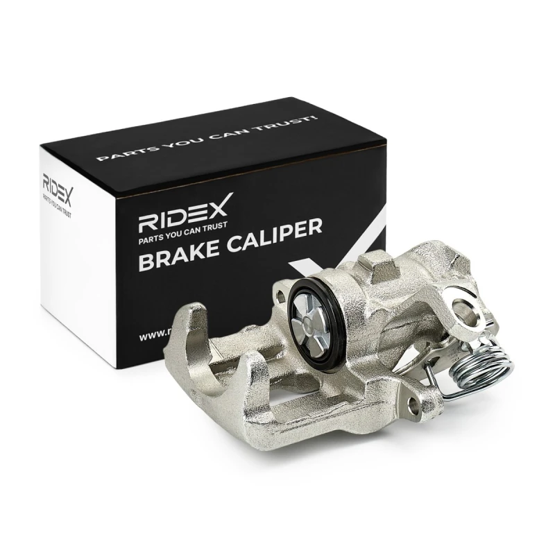 Image of RIDEX 78B0229 Brake caliper Rear Axle, without holder Grey Cast Iron Brake Caliper (78)