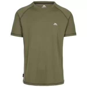 Image of Trespass Mens Albert Active Short Sleeved T-Shirt (5XL) (Chive)