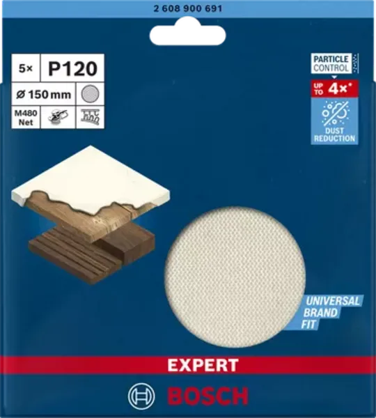 Image of Bosch Expert M480 115mm x 230mm Net Abrasive Sanding Sheets 2608900774 Width x Length: 115mm x 230mm
