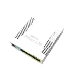 image of Mikrotik CSS106-1G-4P-1S Network Switch Gigabit Ethernet (10/100/1000) Power over Ethernet (PoE) White (CSS106-1G-4P-1S)