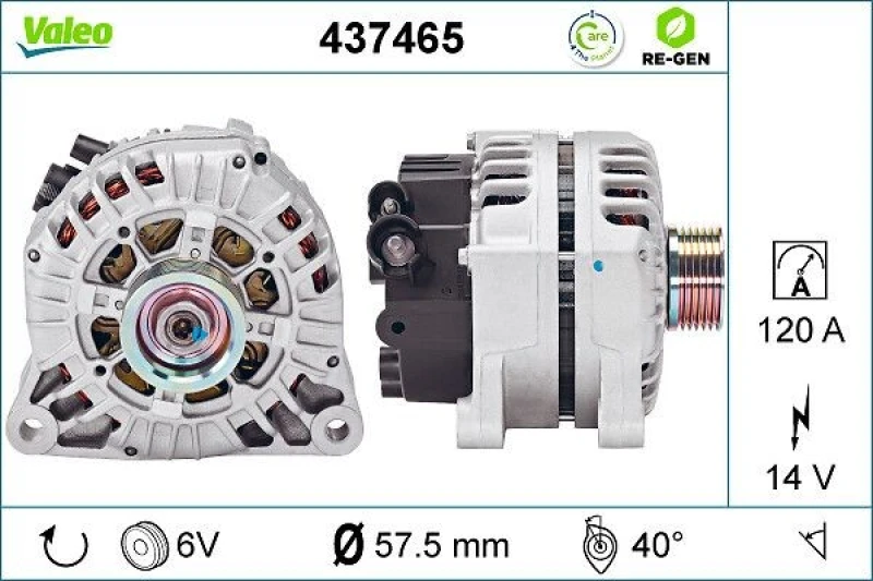 Image of Alternator VALEO 437465